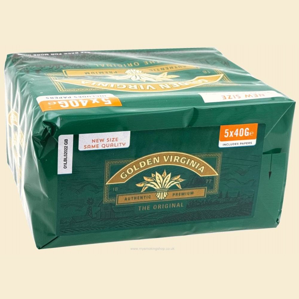 Golden Virginia Original Hand Rolling Tobacco 5 x 40g Pouches